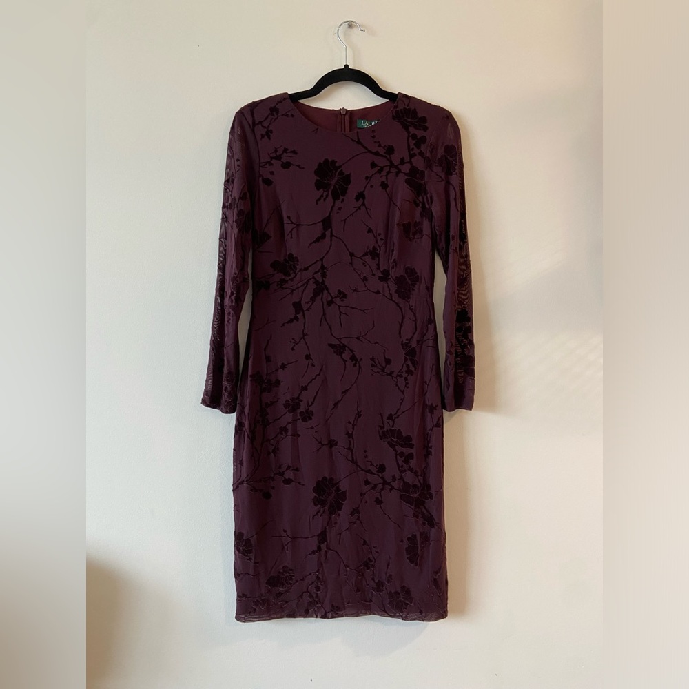 Maroon Elegant Ralph Lauren Dress, New With Tag